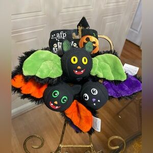 - Brand New Happy Halloween Set Of 3 Adorable Batts With Squeaker